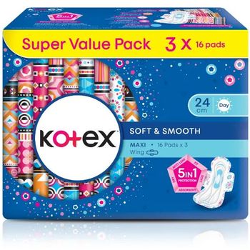 Kotex Soft And Smooth Maxi Wing 24cm 48pcs