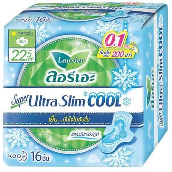 Laurier Super Ultra Slim Cool Sanitary Napkin (Day) 22.5 cm 16pcs
