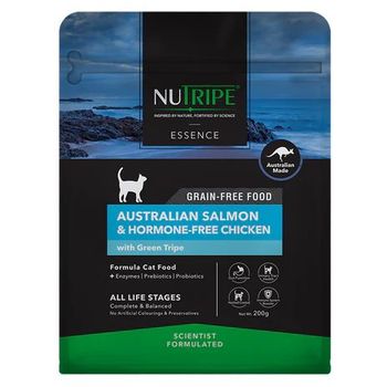 Nutripe Cat Essence Australian Salmon & Hormone-Free Chicken With Green Tripe 200g