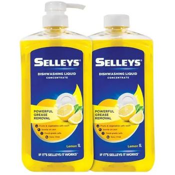 (Bundle of 2)Selleys Dishwashing Liquid Concentrate (Lemon) 1L + 1L refill