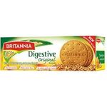 Britannia Digestive Original Biscuits 14.11oz 400g New Improved Recipe Whole Wheat Flavor Cookies Breakfast Lunch Party Healthy Snacks Whole Grain Crackers Suitable For Vegetarian Pack Of 1