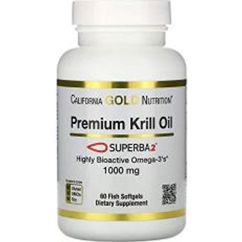 California Gold Nutrition Premium Krill Oil 1000mg 60 Softgels