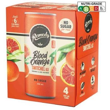 Remedy Organic Switchel Blood Orange 4 x 250ml