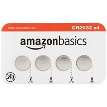 Amazon Basics 4 Pack Cr2032 3 Volt Lithium Coin Cell Battery