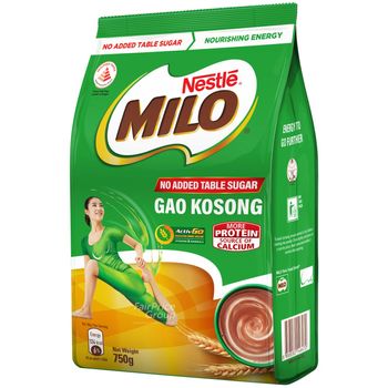 Milo Gao Kosong Instant Chocolate Malt Drink Powder Refill Pack 750g