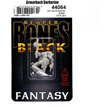 Reaper Miniatures Minis Bones Black Armorback Barbarian