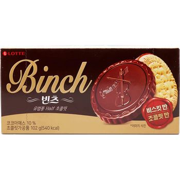 Lotte Binch Chocolate And Biscuit Cookie 102g