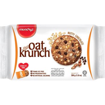 Munchy's Oat Crunch Crackers Nutty Chocolate 208g