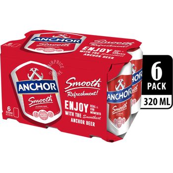 Anchor Can Beer Smooth Pilsener 6 x 323ml