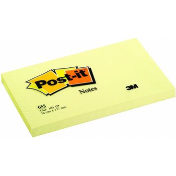 3M Post-it Notes 655 3"x 5" Canary Yellow