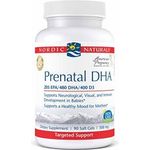 Nordic Naturals Pro Prenatal DHA 480mg DHA 400 IU D3 Targeted Support for Neurological Visual and Immune Development in Babies and a Healthy Mood in Mothers* Unflavored 90 Soft Gels