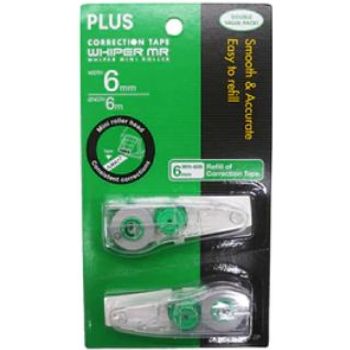 Plus Correction Tape Whiper Mini Roller WH-606R-2P