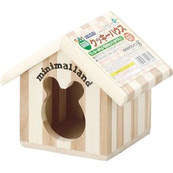 Marukan Wooden Cookie Hamster House [Pack of 3]