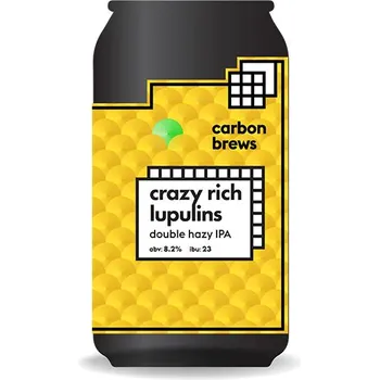 Carbon Brews Crazy Rich Lupulins Double Hazy Ipa