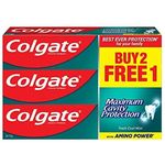 Colgate Toothpaste Maximium Cavity Protection Fresh Cool Mint With Amino Power 3 x 175g 