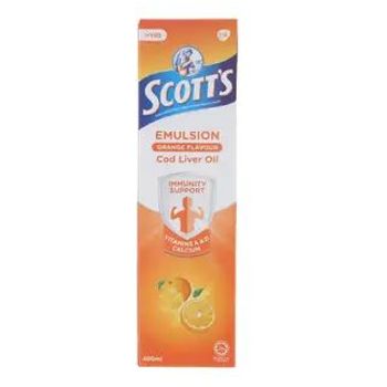 Scott's Emulsion Orange Flavour Cod Liver Oil 400ml