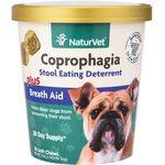 NaturVet Coprophagia Stool Eating Deterrent Plus Breath Aid (70 Soft Chews)