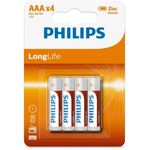 Philips Longlife Zinc Aaa 1.5 V 4 S 100g