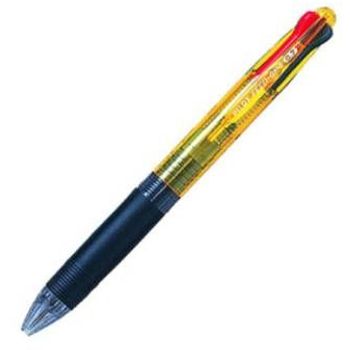 Pilot Ballpoint Pen Feed Gp4 Retractable 4-Color 0.7mm Transparent Yellow