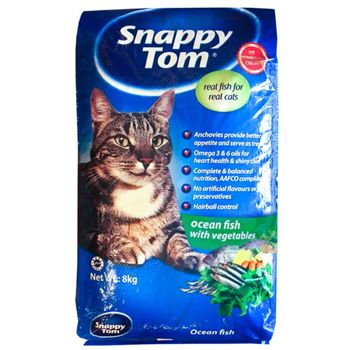 Snappy Tom Cat Dry Food Ocean Fish with Vegetables 1.5kg