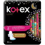 Kotex Ultrathin Overnight Pads with Wings 28cm 8s