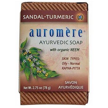 Auromere Ayurvedic Products Sandal Turmeric Soap 78g