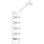 Ldnio SC4408 Power strip with 4 AC sockets 4x USB 2500W White