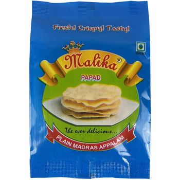 Malika Madras Plain Papad 60g