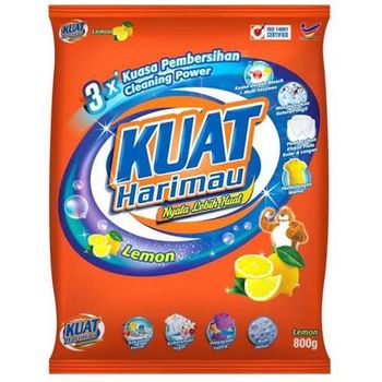 Kuat Harimau Detergent Powder Lemon 800g
