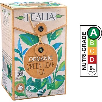 Tealia Organic Green Tea (Pyramid Tea Bags) 40gm