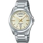 Casio Mtp1370d-9av Men's Standard Classic Stainless Steel Gold Dial Day Date Watch