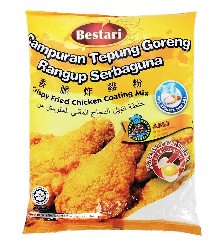 Brozen Mart Bestari Crispy Fried Chicken Coating Mix 1kg Fairmart