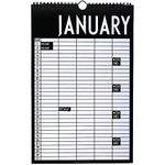 Design Letters Monthly Wall Planner With Birthday & Holiday Stickers