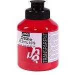 Pebeo Studio Acrylics 500-milliliter Acrylic Paint Quinacridone Scarlet