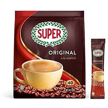 Super 3 in 1 Instant Regular Low Fat Coffee 40 x 20g