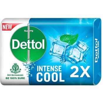 Dettol Intense Cool Bathing Soap Bar with Menthol Provides Germ Protection 125g