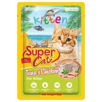 Super Cat Pouch Kitten Tuna And Chicken 85g