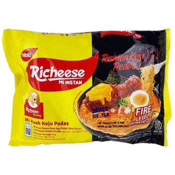Richeese Instant Noodles with Cheese Ramen Sauce Fire Level 3 67g