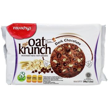 Munchy's Oat Krunch Crackers - Coklat Gelap 208g