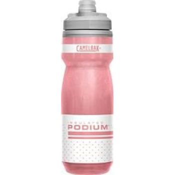 CamelBak Podium Chill Insulated Bike Water Bottle Easy Squeeze Bottle Fits Most Bike Cages 595g Reflective Pink