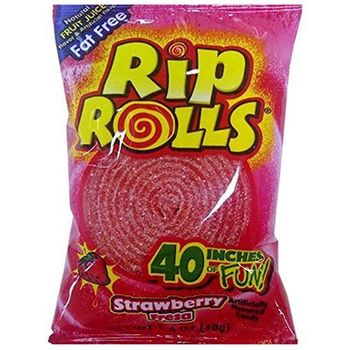 Fascini Rip Roll Sour Strawberry 40g
