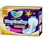 Laurier Worryfree Sleep Gathers Night Pads 40cm