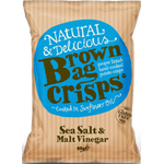 Brown Bag Crisps Sea Salt And Malt Vinegar 40g
