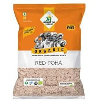 24 Mantra Organic Red Poha Flattened Rice 500g