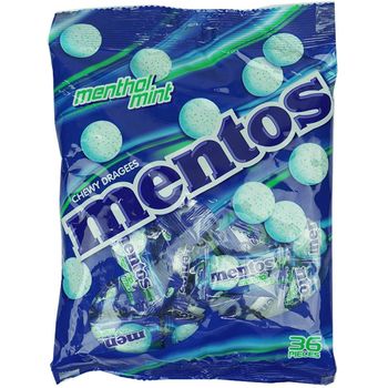 Mentos Menthol Mint Chewy Dragees 36Pcs 97.2g