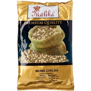 Malika Mung Chilka Green And White 500g