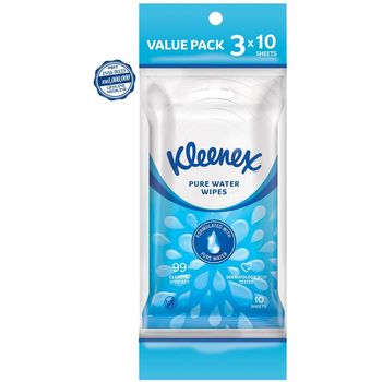 Kleenex Pure Water Wipes 3 x 10 Wipes