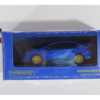 Tarmac Works Subaru WRX STI EJ20 Final Edition Blue w/Container Box 1/64 Diecast Car