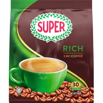 SUPER 3 In 1 Instant Coffee Low Fat Rich