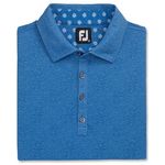 FootJoy Texture Print With Trim Stretched Pique Self Collar Sapphire